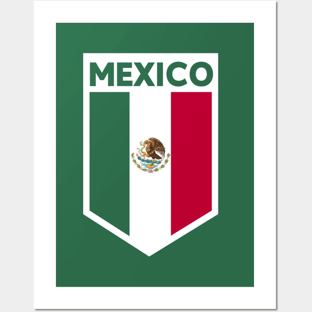 Mexico Flag Emblem Wall Art by SLAG_Creative